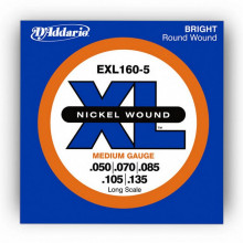 Струны для бас-гитары D'addario EXL160-5